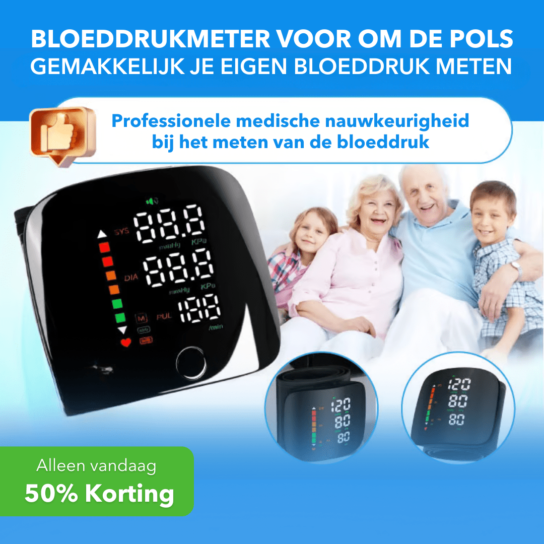 CardioBand™ - Digitale bloeddrukmeter voor de pols - PUFFIE