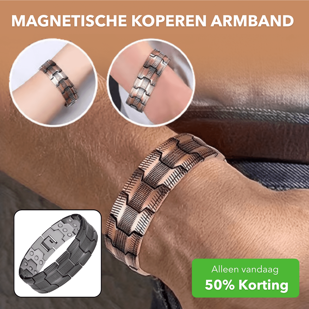 PureCopper™ - Extra sterke magnetische koperen armband - PUFFIE