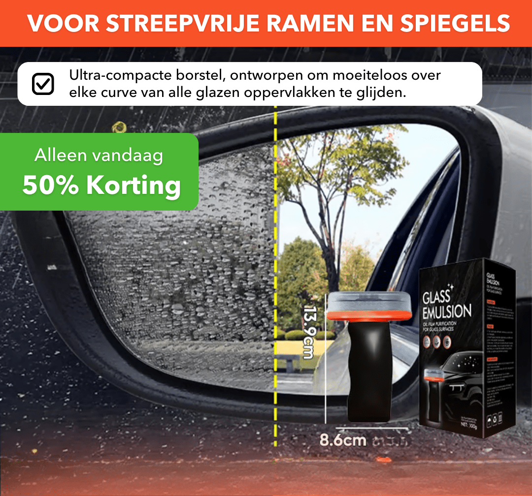 PureGlass™ - Reinigingsborstel tegen glasaanslag en vervuiling - PUFFIE