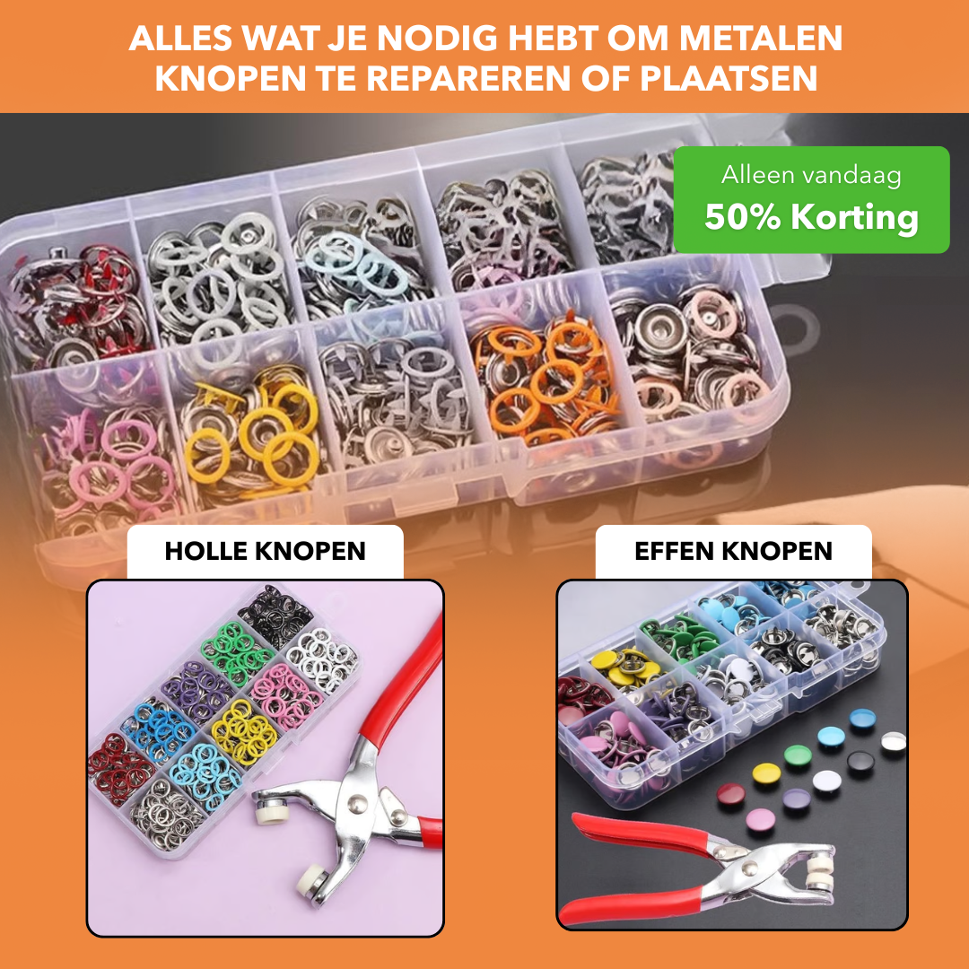 SnapKit™ - Complete set metalen drukknopen - PUFFIE