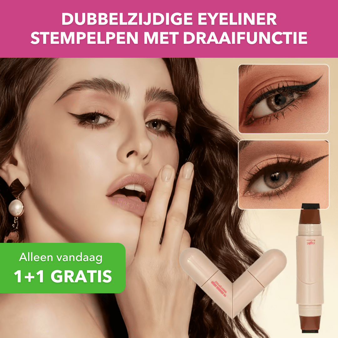 WingPro™ - Dubbelzijdige eyeliner stempelpen met draaifunctie - PUFFIE